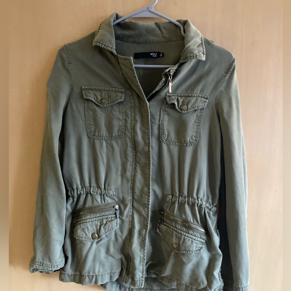Olive green jacket women XS